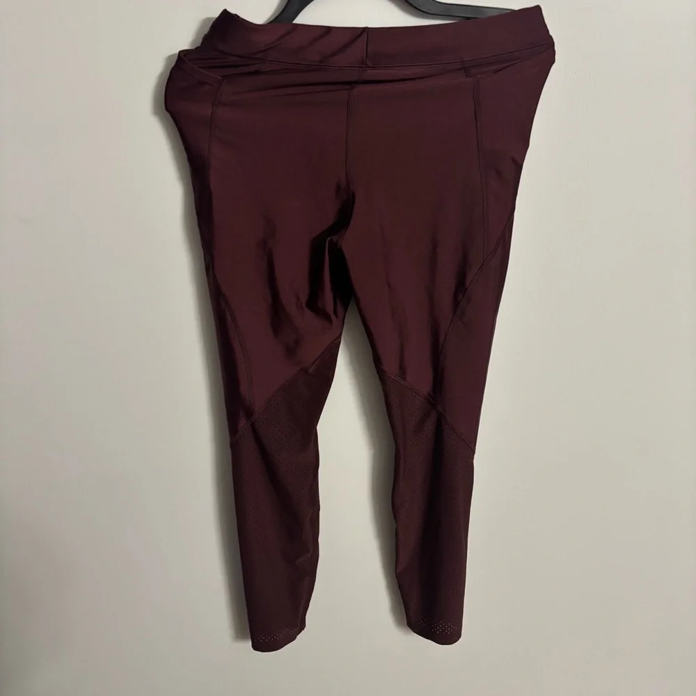 Nike burgundy high-waisted leggings #fitness - Picture 5 of 10